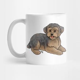 Dog - Yorkipoo - Brown and Blue Mug